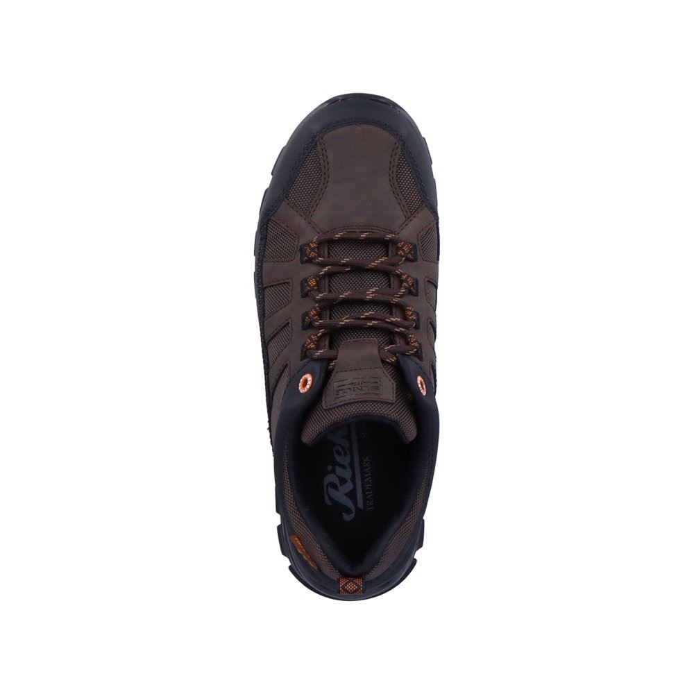 Rieker Antistress Herren Schnürschuh sportlich TEX- Membran braun S22 B6810-25 42 | schwarz/moro/br | G