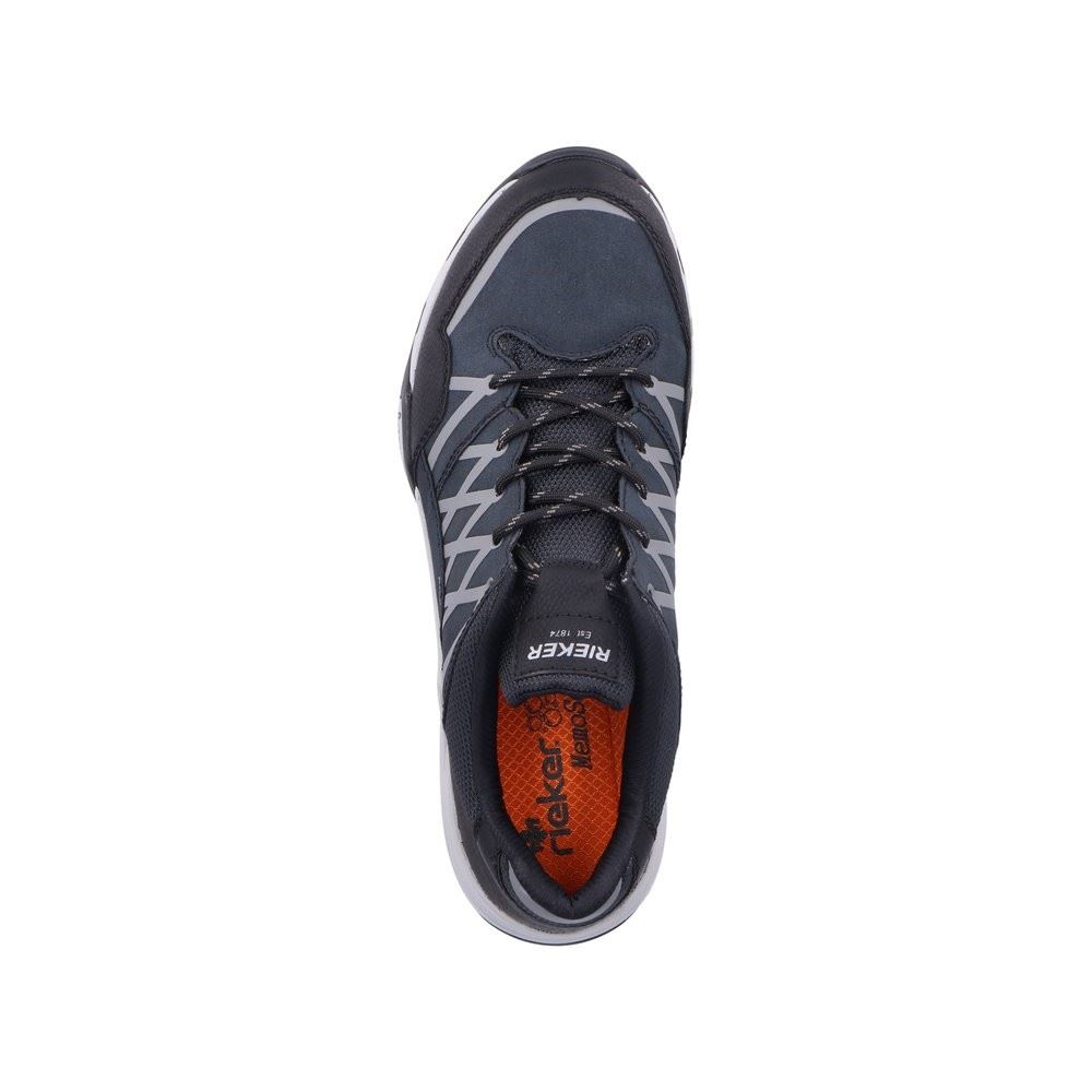 Rieker Antistress Herren Schnürhalbschuh Trekkingschuh TEX- Membran blau S22 16602-14 41 | schwarz/dust/pa | G
