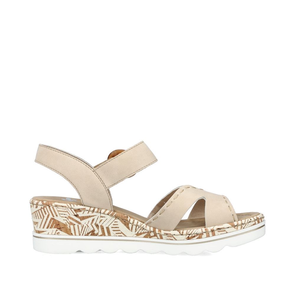 Rieker Damen Keilsandaletten champagner S13  67173-60 