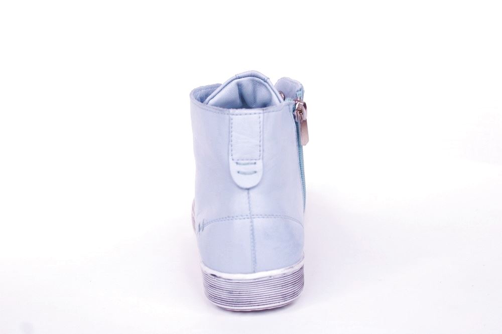 Andrea Conti Sneaker High Leder Reißverschluss blau S12  0341500821 42 | pastellblau | 