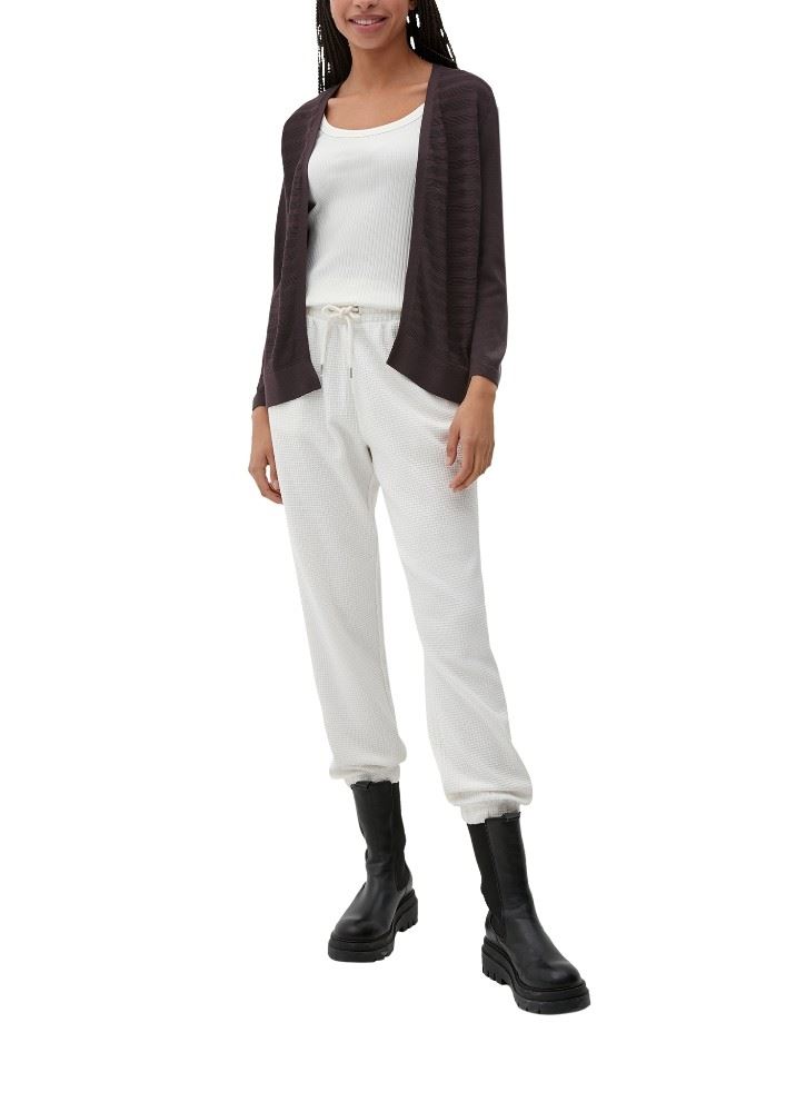 Qs designed by leichter Cardigan mit Strickmuster orange, lila, schwarz  S13  2125101 S | 4988 LILAC/PINK | 
