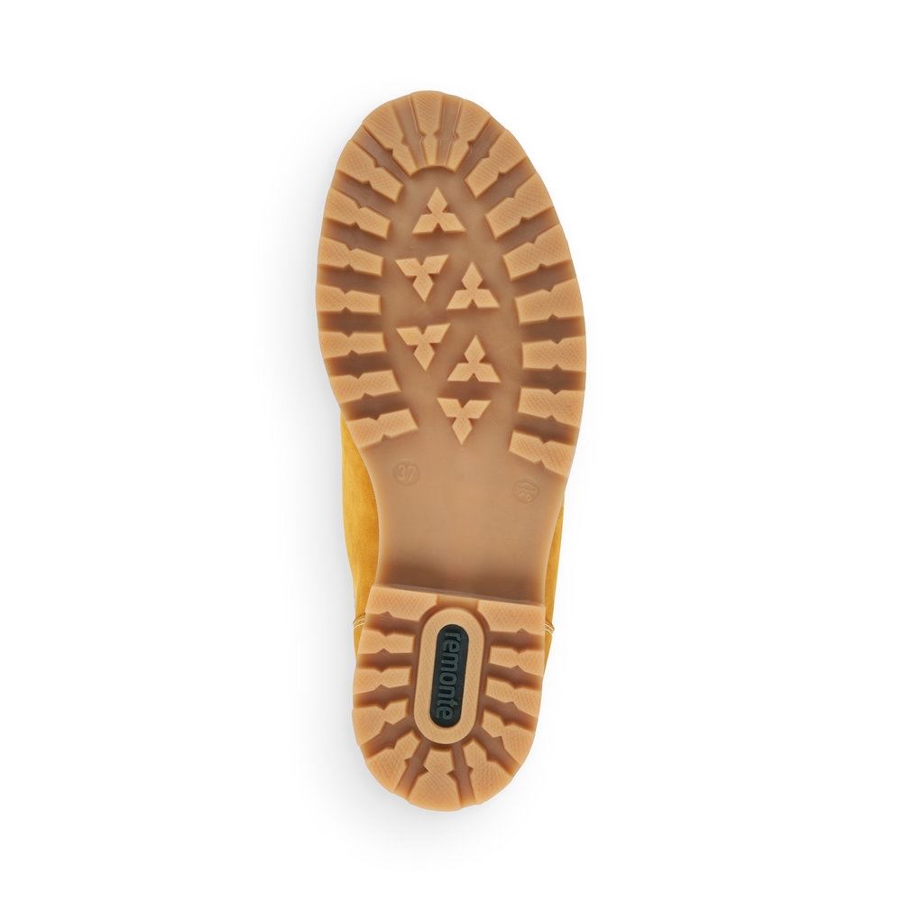 Remonte Damen Schnürboot Schnürstiefelette TEX-Membran gelb S21 D7478-68 36 | mais/wood | F