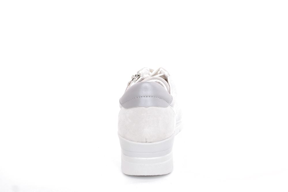 ACO LUNA 18 Damen Sneaker Leder/ Textil Wechselfußbett florales Muster grau S13 863/9309 