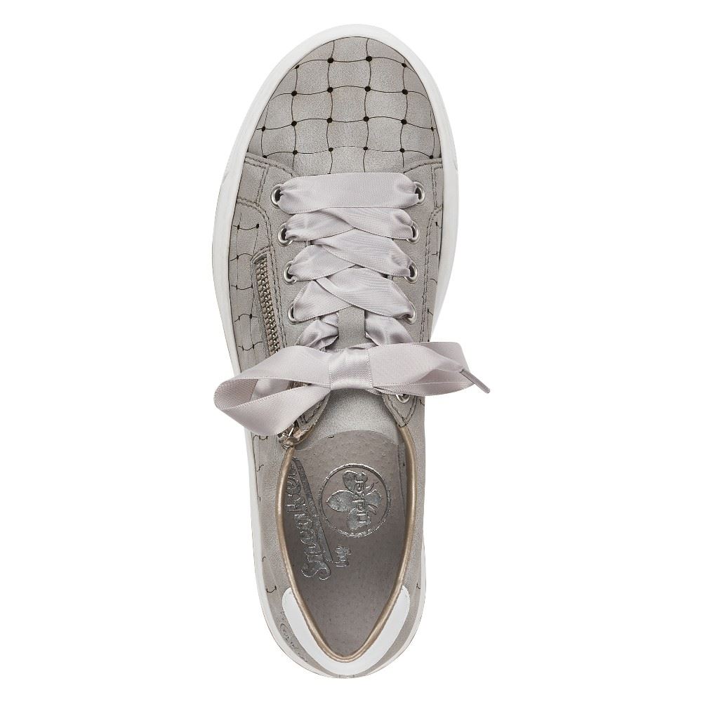 Rieker Antistress Damen Sneaker Plateausohle grafischer Print grau S12  L8811-40 