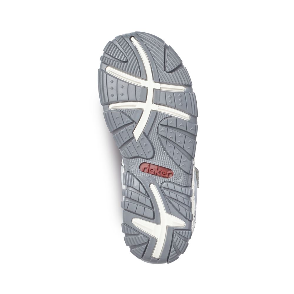 Rieker Sandale Trekking Antistress Klettverschluss Trekking blau 68879-12 39 | heaven/silverfl | E
