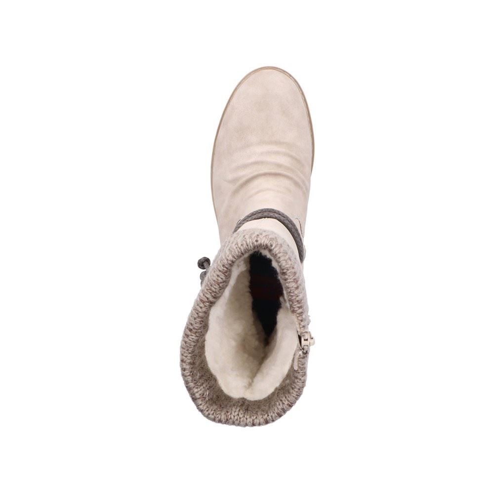 Rieker Antistress Damen Stiefel TEX-Membran Warmfutter Strickbund beige S22 Z4755-60 