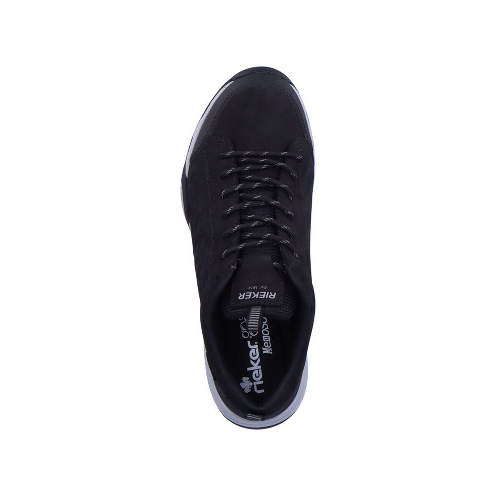 Rieker Antistress Herren Schnürhalbschuh Trekkingschuh TEX- Membran Wechselfußbett schwarz S22 16601-00 
