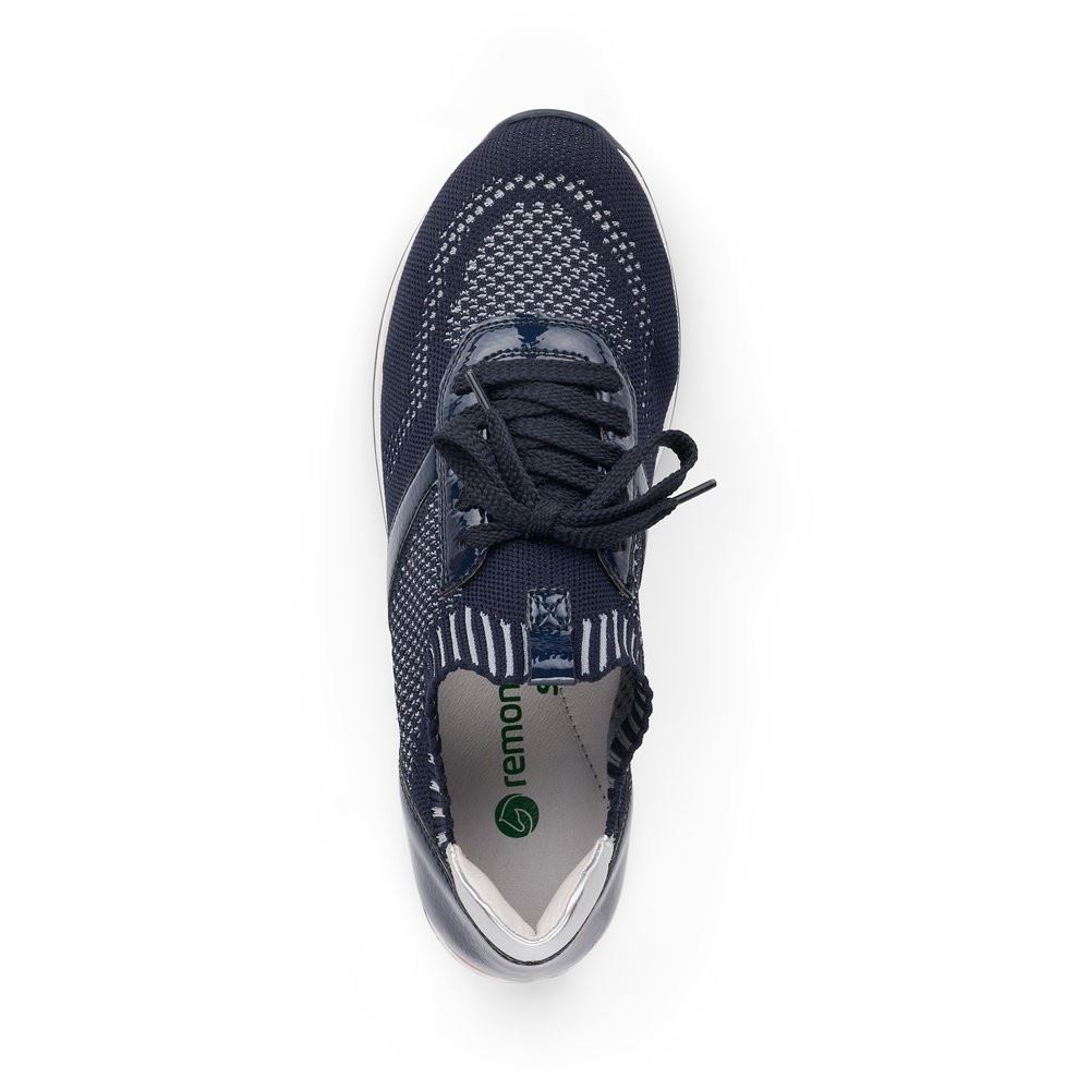 Remonte Sneaker Schnürer Halbschuh softfoam blau D1813-14 