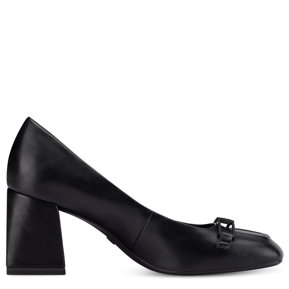 Tamaris Pumps karrèe Logo- Spange TOUCHit- Fußbett  gelb, schwarz S13 1-1-22416-20 36 | 001 BLACK | 