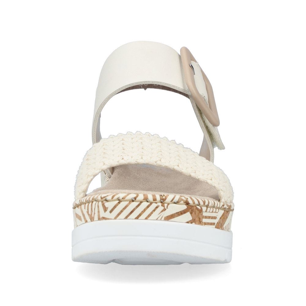 Rieker Damen Keilsandaletten hellbeige S13  V3950-61 