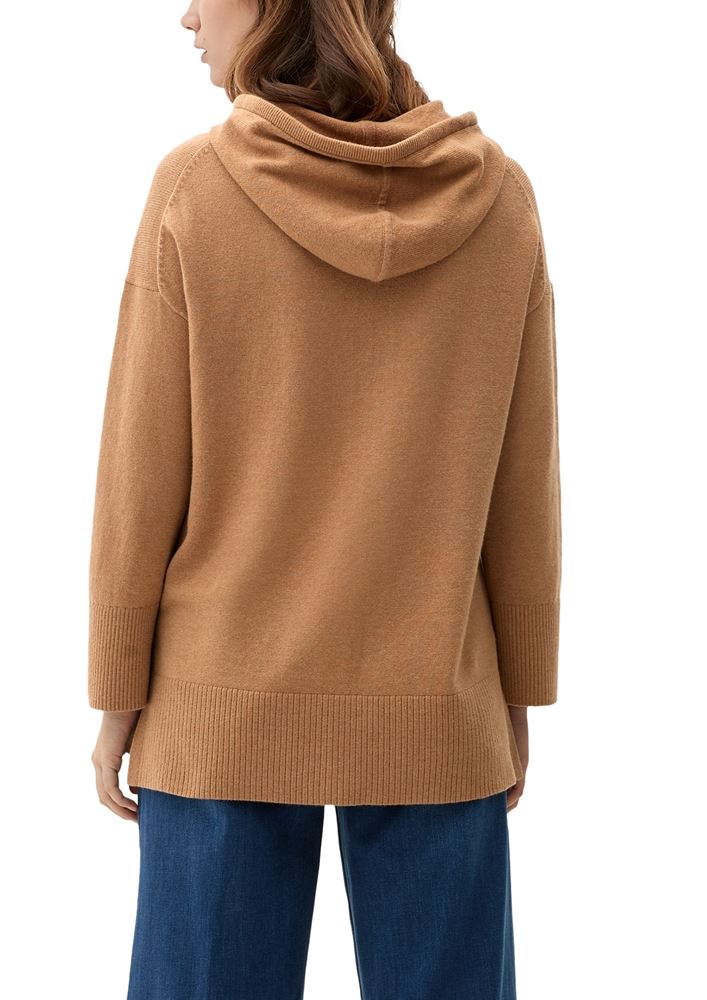 s.Oliver Strickpullover im Oversized-Schnitt grau, braun S13  2121115 46 | 84W5 BROWN | 