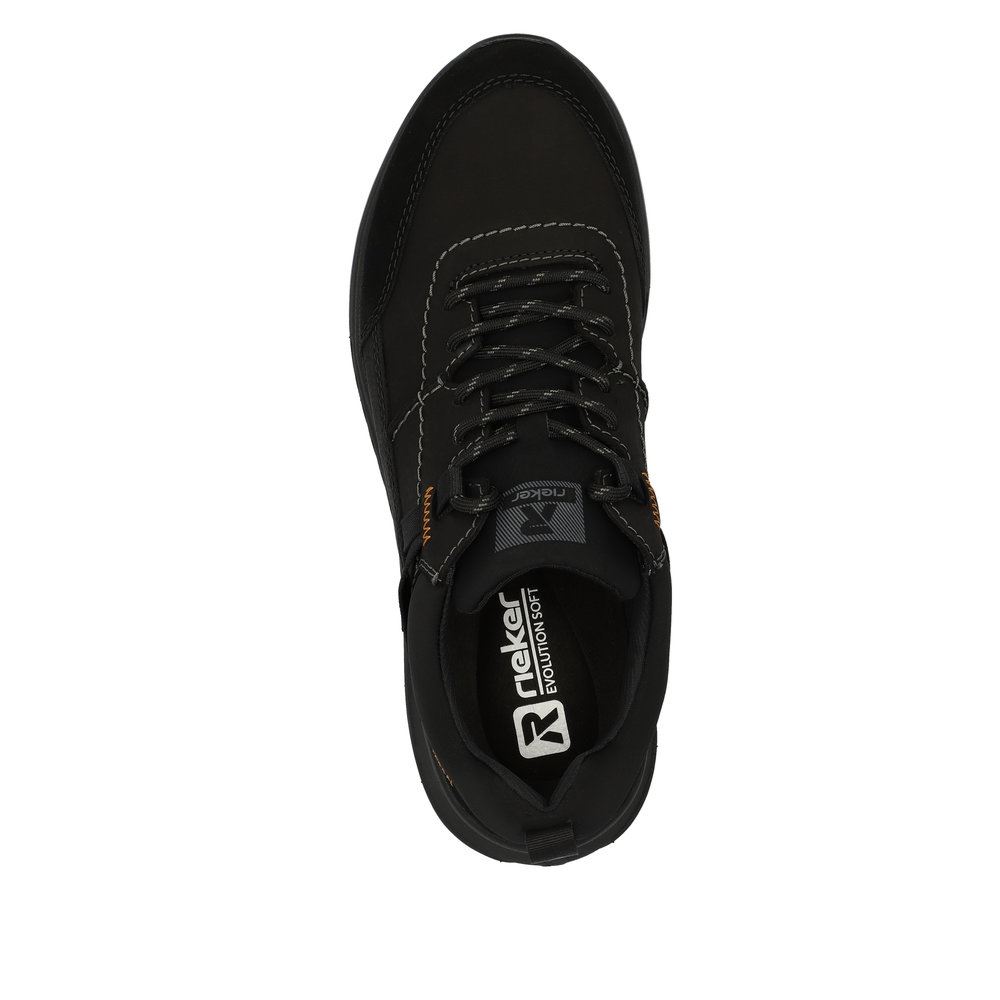 Rieker Evolution Herren Sneaker Rauleder TEX- Membran Wechselfußbett Komfortweite schwarz S23 U0100-00 