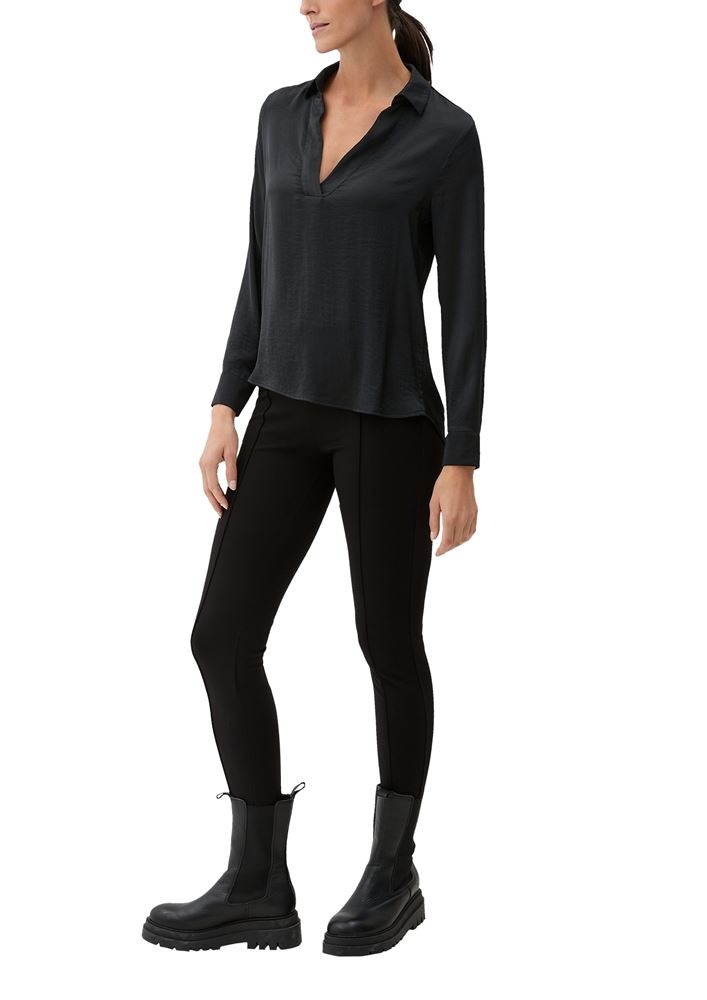 s.Oliver Bluse aus recyceltem Polyester S22  2124797 34 | 5659 BLUE | 