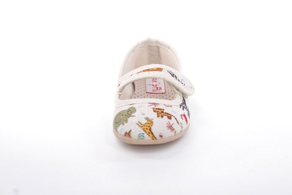 s`knöpfli Kinderausschuh Tier- Motiv Klettverschluss beige S13 I28721 