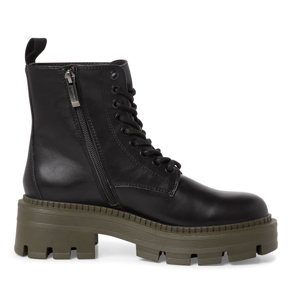 Tamaris Schnürboots Schnürstiefelette markante Sohle TOUCHit-Fußbett schwarz S22 1-1-25286-29 41 | 077 BLACK/OLIVE | 