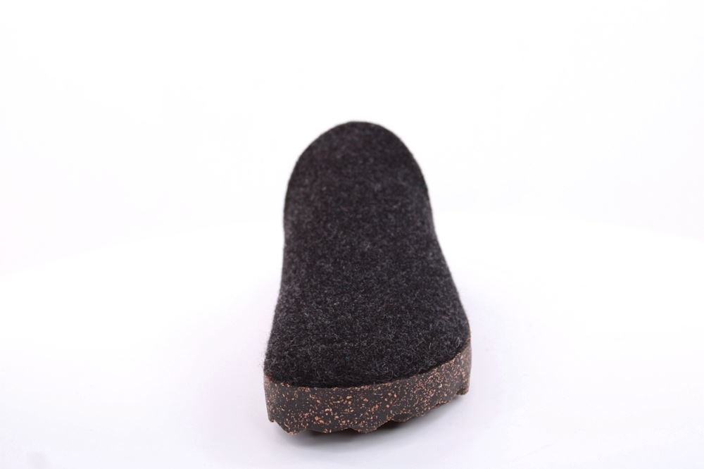 ASPORTUGUESAS Damen Pantolette Wolle Kork vegan Nachhaltig grau S22 P018023016 37 | anthrazit | 