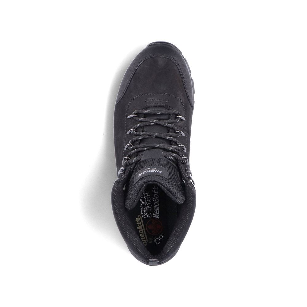 Rieker Antistress Herren Schnürboots Rauleder schwarz S21  F5710-00 42 | schwarz/schwarz | G