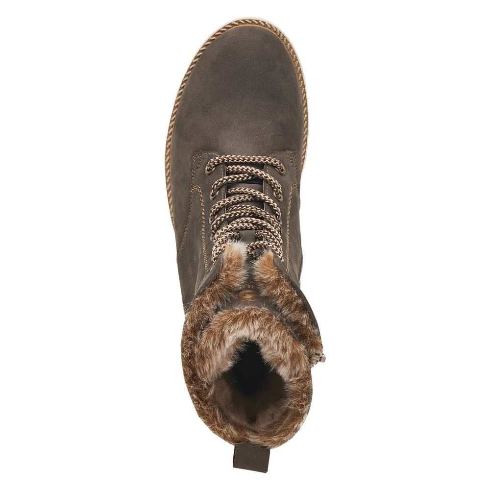 Remonte Damen Schnürstiefel TEX- Membran Wildleder Lammwolle  grau S22 D8476-45 36 | smoke/steppe | G