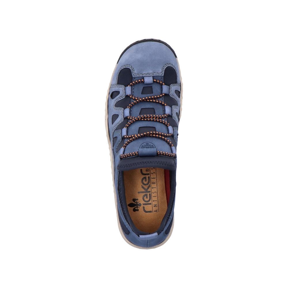 Rieker Antistress Damen Slipper sportlich herausnehmbarer Decksohle blau S13 L0546-14 