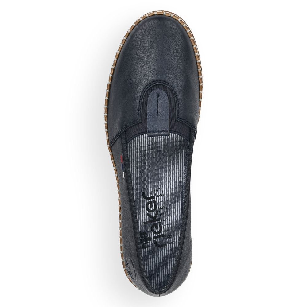 Rieker Antistress Damen Ballerina Slipper Leder blau S13 M2261-14 