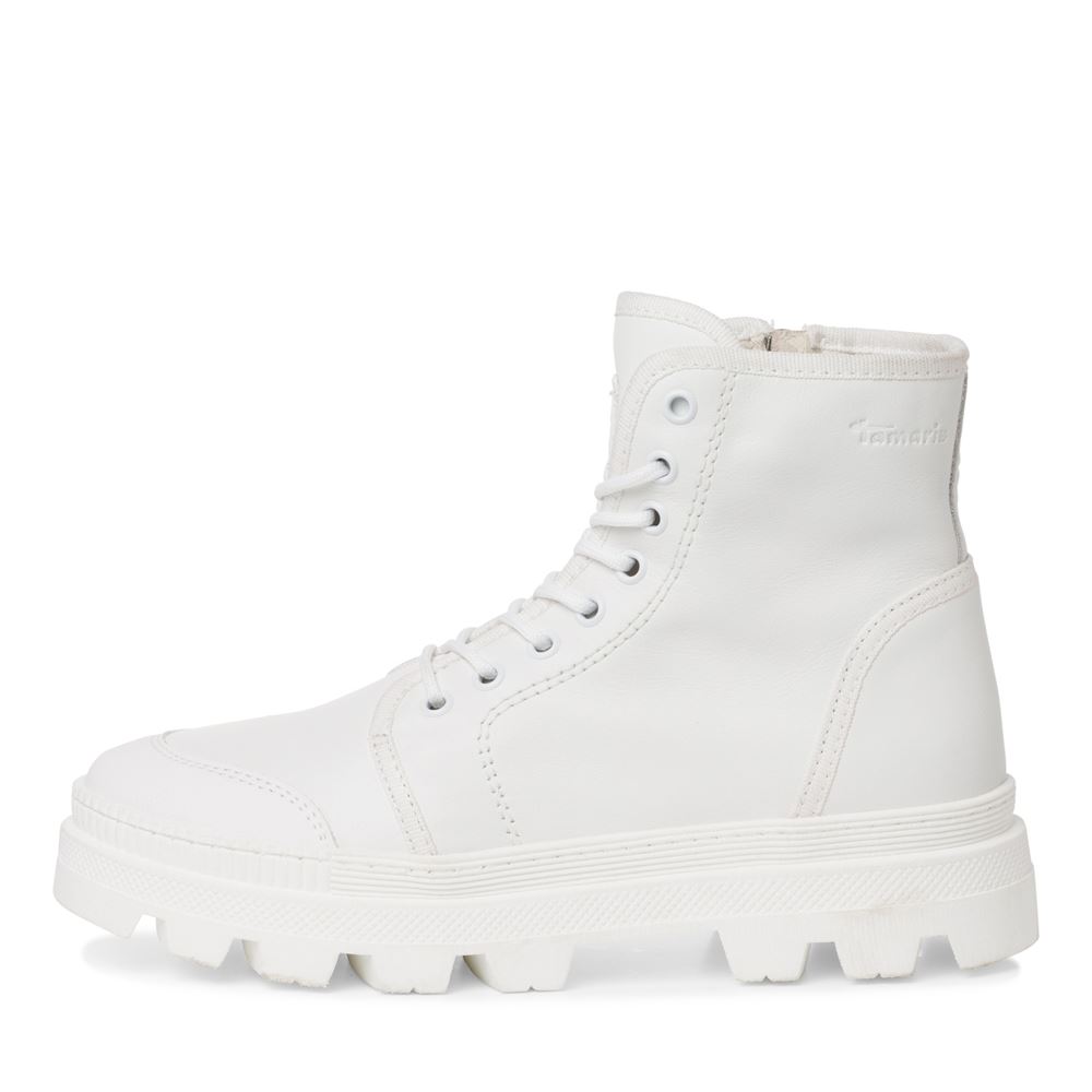 Tamaris Stiefelette Sommer- Boots TOUCHit- Fußbett derbe Sohle fuxia, white leather  S13  1-1-25406-20 