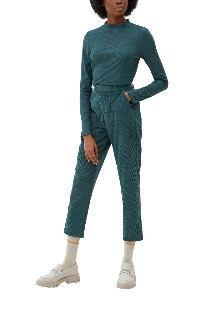 QS designed by Langarmshirt aus Viskosestretch weiß, blau, schwarz  S22  2120084 M | 02W0 WHITE | 