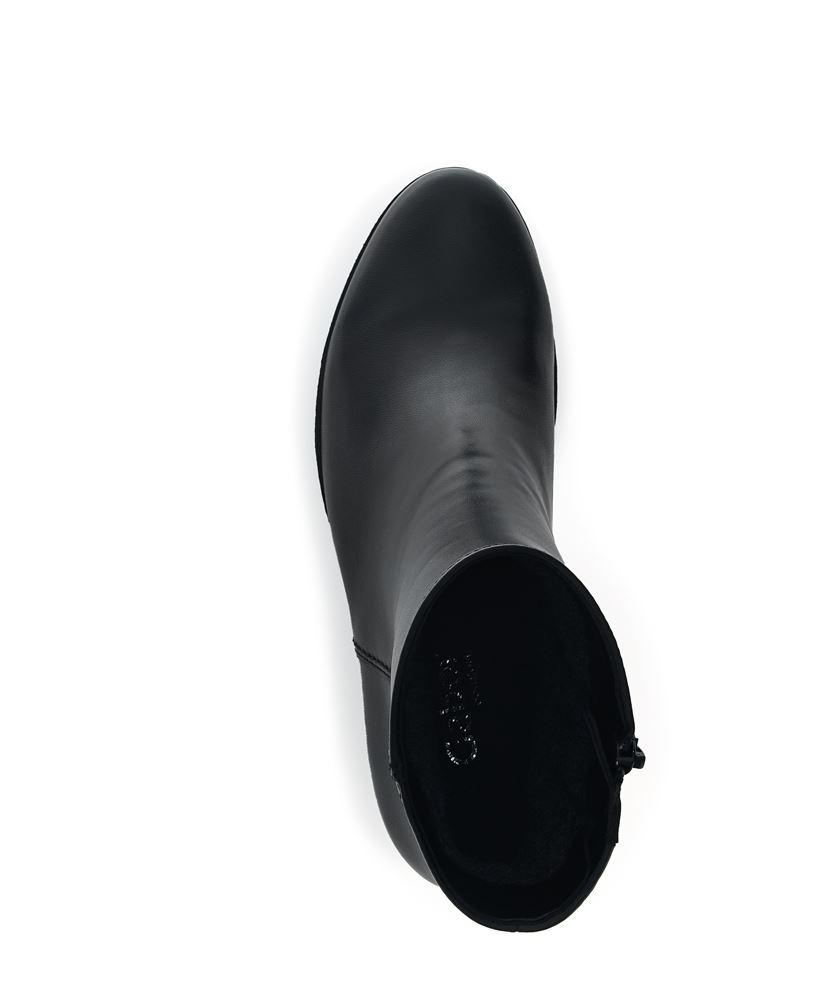 Gabor Stiefelette klassisch Leder Comfort- Mehrweite G schwarz S23  32.071.57 