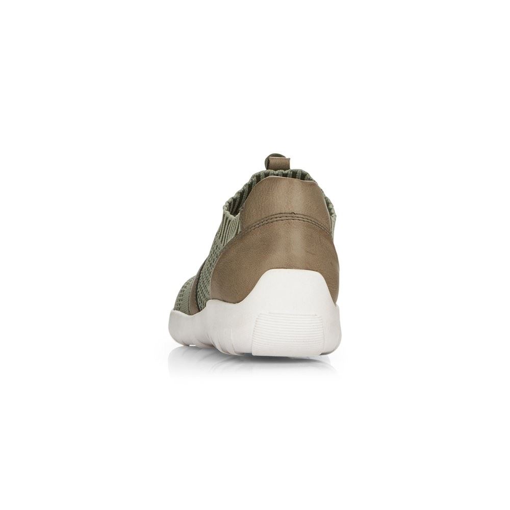 Remonte Sneaker Slipper Halbschuh grün softfoam R3511-54 37 | olive/olive | G