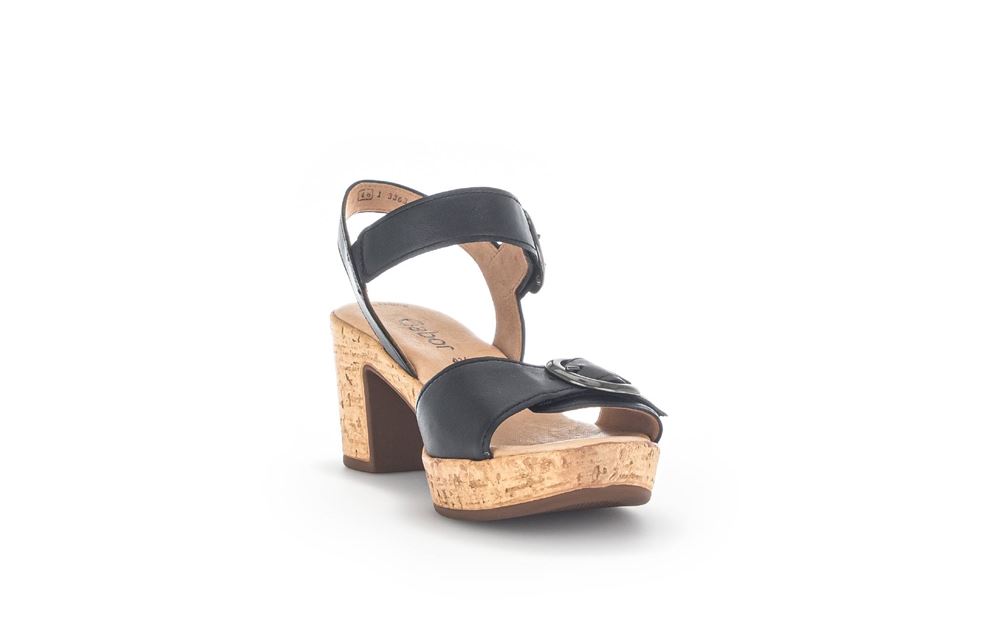 Gabor Plateau Sandale schwarz S13 24.764.27 