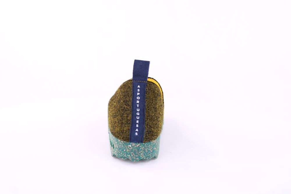 Asportuguesas Slipper CITY FOREST Naturwolle Kork-Sohle vegan grün S21 P018003017 37 | forest | 