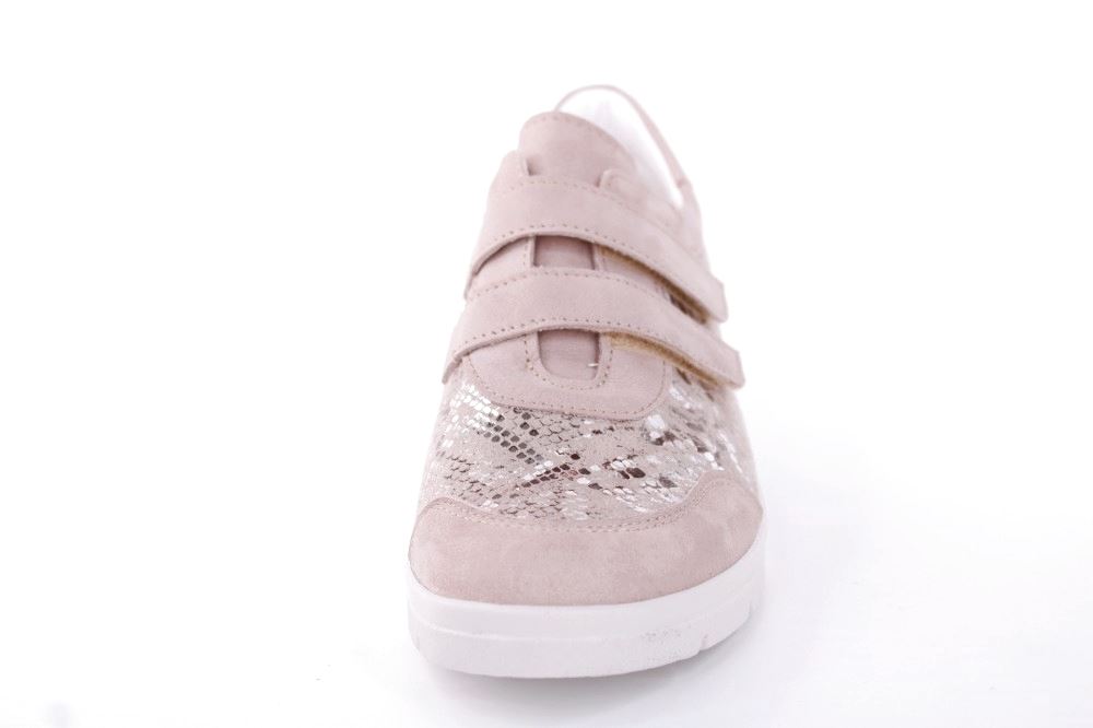 ACO Damen Halbschuh Sneaker LUNA 21 Wechselfußbett Klettverschluss S12 beige  863/9681 