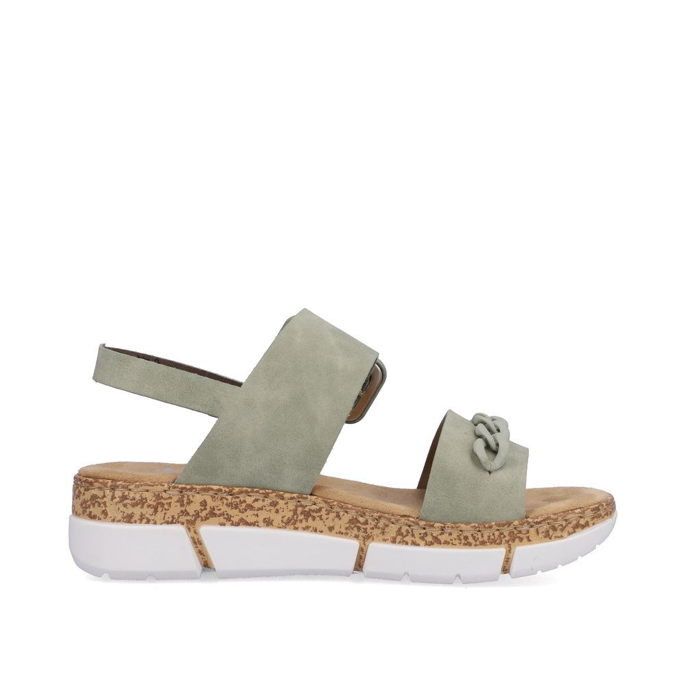 Rieker Damen Riemchensandalen mintgrün Keilabsatz S13  V2350-52 