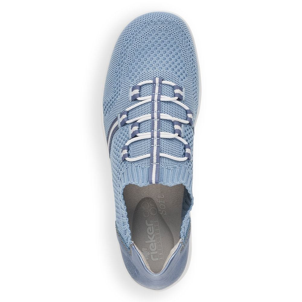 Rieker Antistress Damen Slipper Schlupfschuh sportlich Wechselfußbett blau S13 L7462-12 