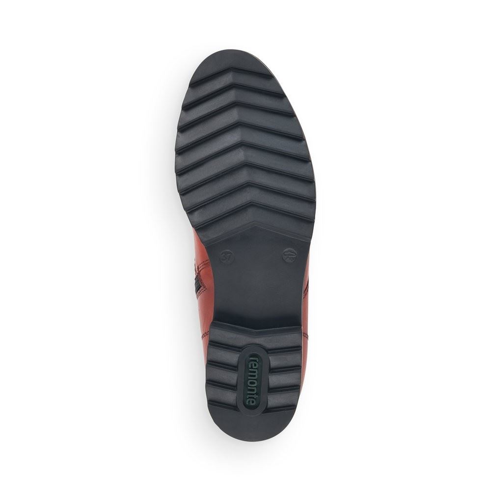 Remonte Stiefelette Weit Reißverschluss Wechselfußbett orange R2294 