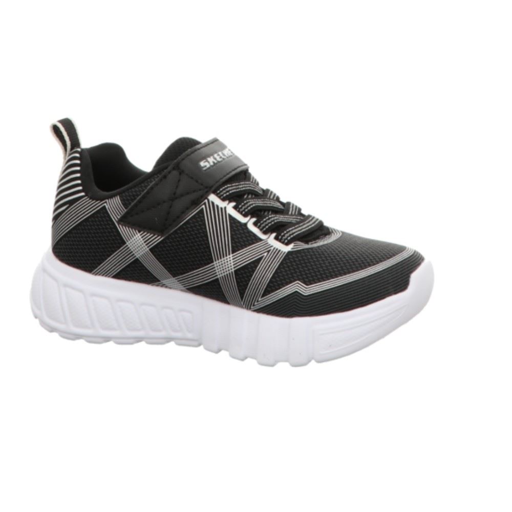 Skechers Lights Flex Glow - Sneaker schwarz und blau Blinker 90542L  
