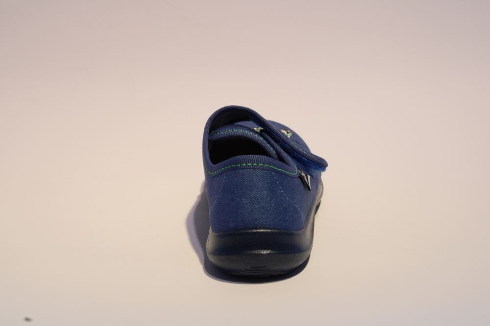 Beck Hausschuh Jungen Traktor blau 3005/34 