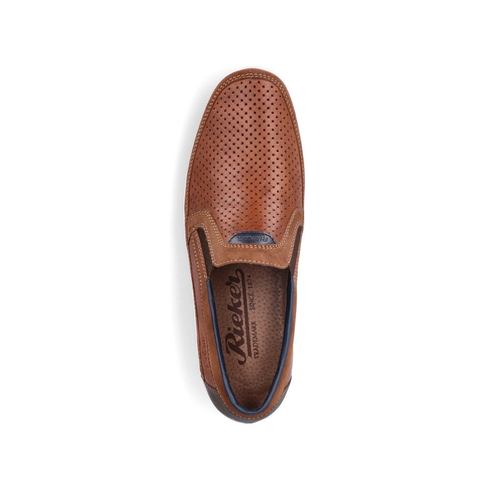 Rieker Antistress Herren Slipper Schlupfschuh Lochmuster braun S13 09055-22 