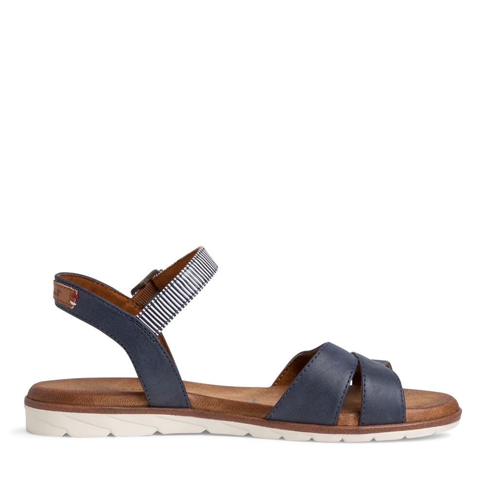 Tamaris Sandale Riemchen gelb blau 1-1-28110-26 