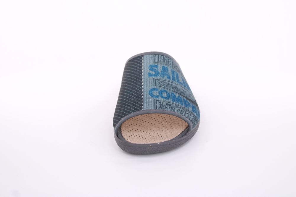 s`knöpfli Herren Pantolette Hausschuh blau S13 AC10786 