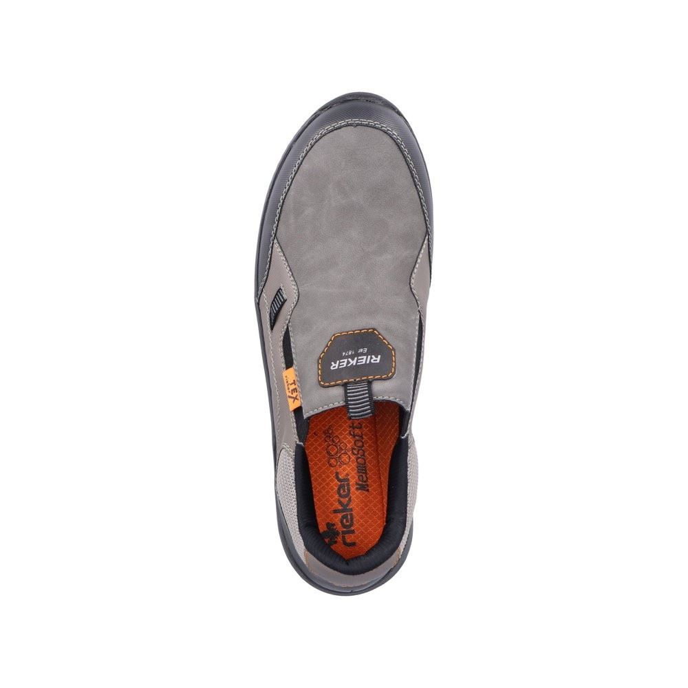 Rieker Antistress Herren Slipper Schlupfschuh TEX- Membran grau S22 B3252-90 40 | grigio/cenere/s | G