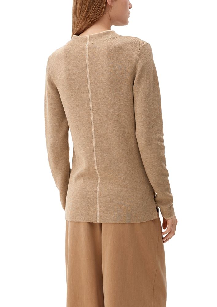 s.Oliver Feinstrickpullover aus Viskosestretch S22 2121145 46 | 82W9 BROWN | 