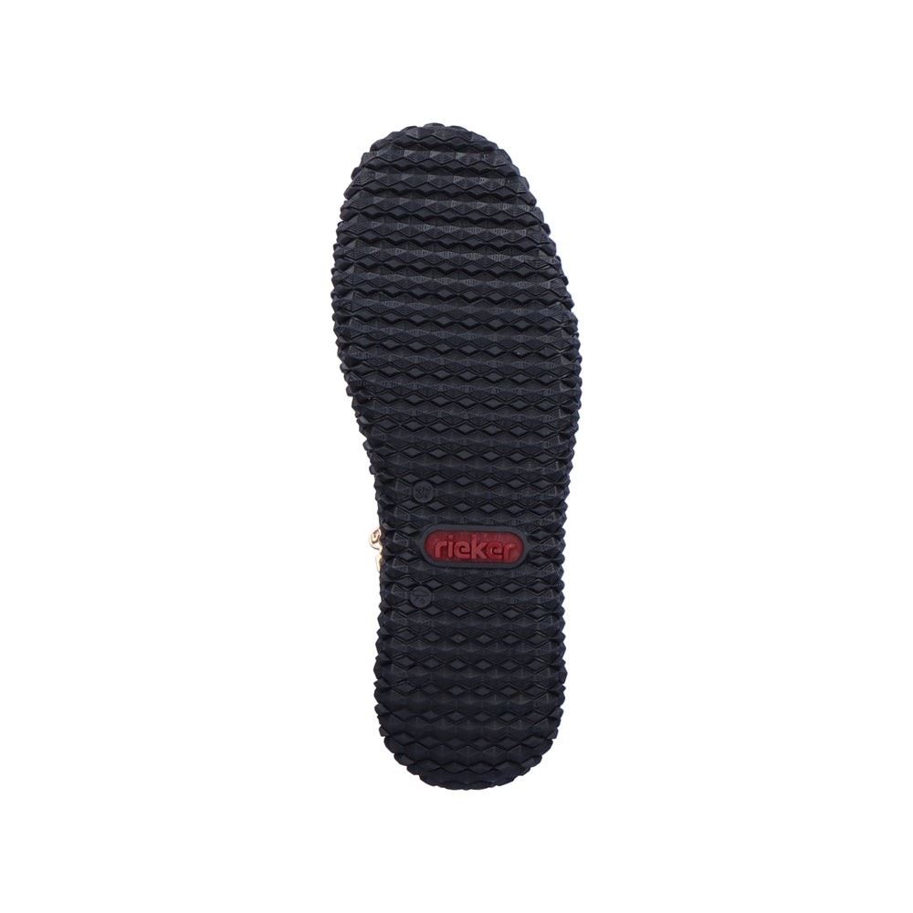 Rieker Antistress Damen Schnürschuhe Reißverschluss Tex-Membran schwarz S22 Z4263-00 38 | schwarz/schwarz | F
