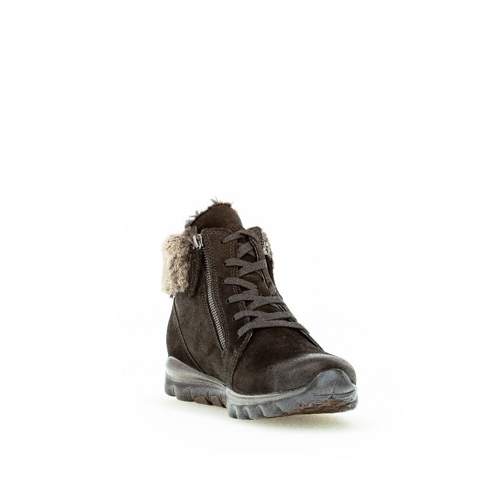 Gabor rollingsoft Schnürstiefelette schwarz S21 76.866.47 6 | schwarz (Flausc | 