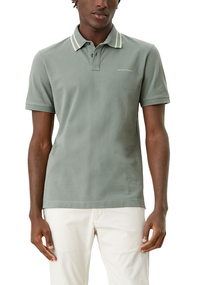 s.Oliver Herren Poloshirt mit Streifendetail blau, grün S13  2113224 