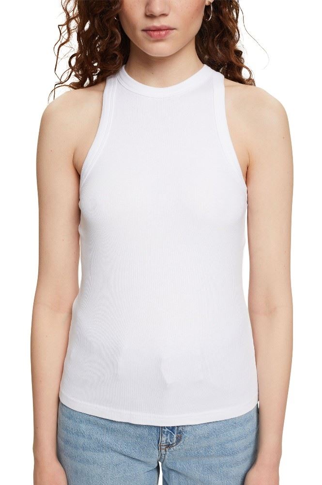 EDC Tank- Top gerippte Optik schwarz weiß blau S22 062CC1K301 S | C001 BLACK | 