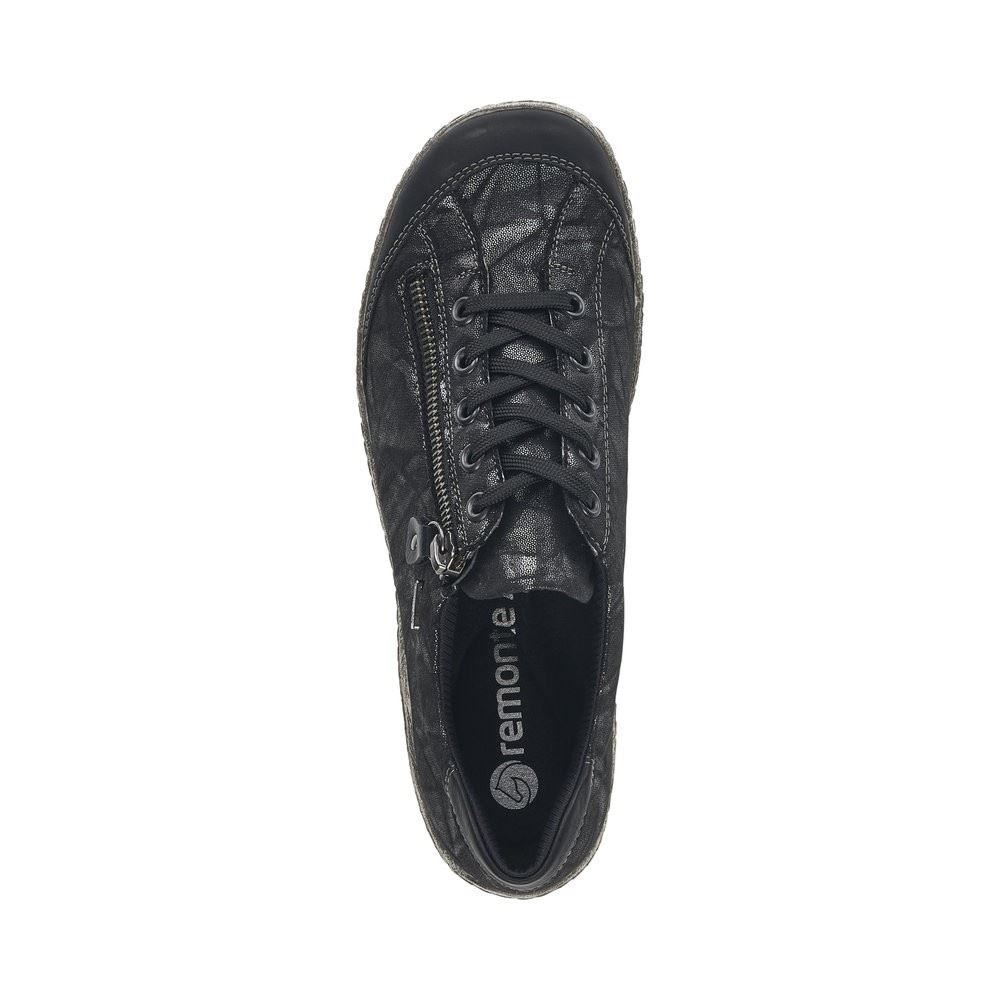 Remonte Halbschuh Sneaker Reißverschluss Tex - Membran schwarz kombi R1402-05 