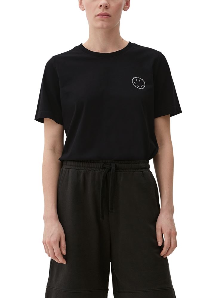 s.Oliver T-Shirt mit Smiley®-Print weiß, schwarz S13  2132177 