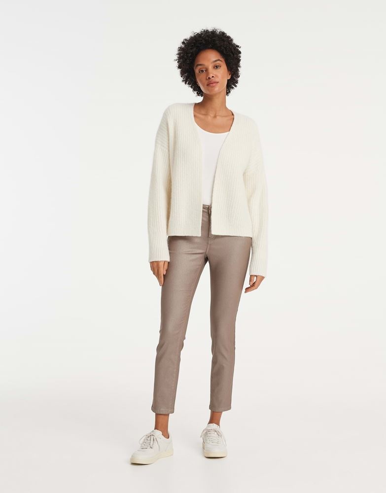 OPUS Hose Skinny Emily glam glänzende Oberfläche gold S22 210904221100 42 | 2103 sweet almo | 