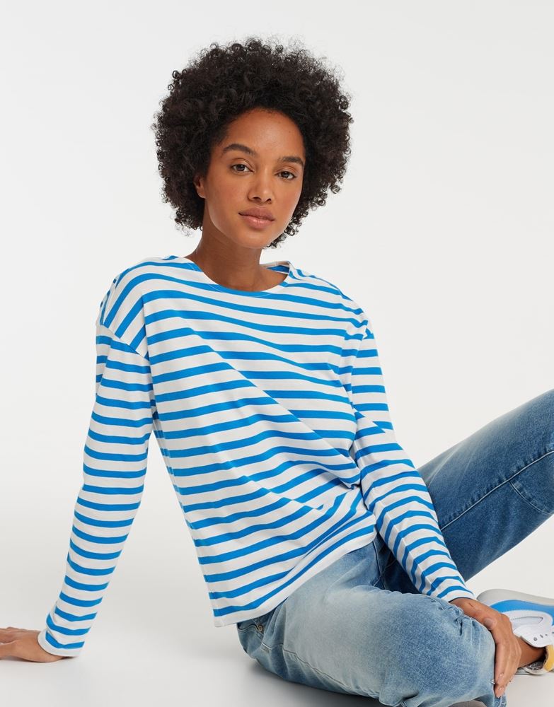 OPUS Streifenshirt Santio blau S13 10132311000100 
