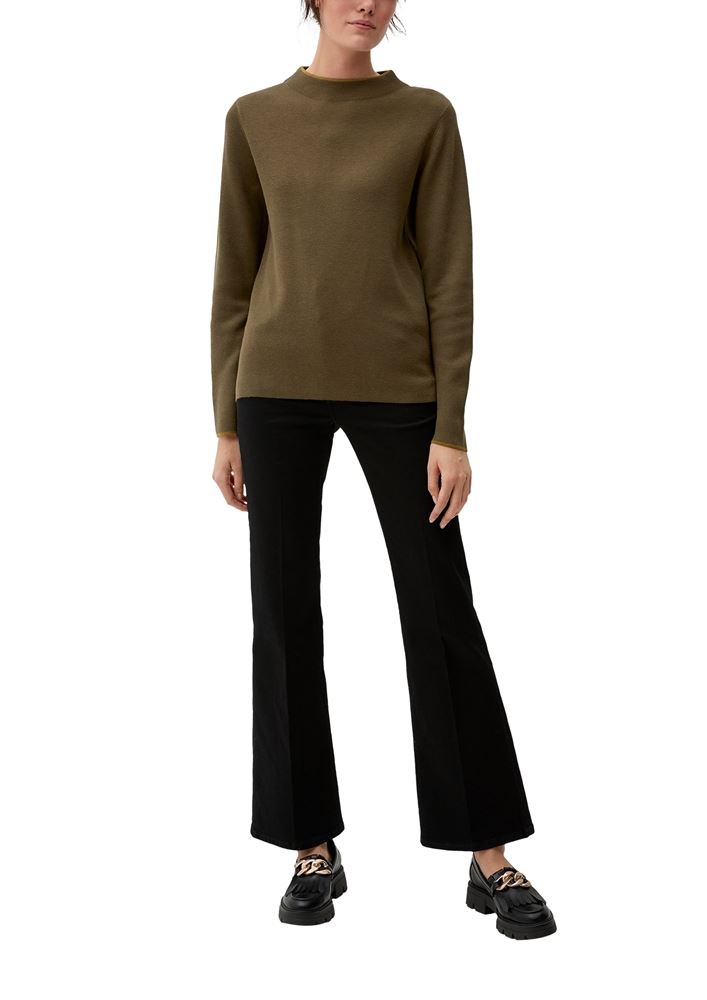 s.Oliver Pullover aus Viskosemix S22 2120681 32 | 9999 GREY/BLACK | 